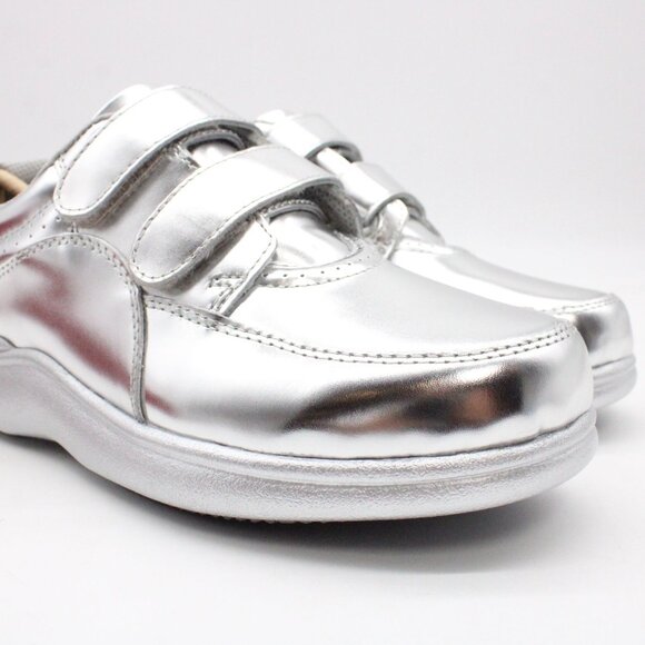 Hush Puppies Shoes Womens Silver Metallic Leather Power Walker II Size 5.5 NIB - Picture 7 of 11